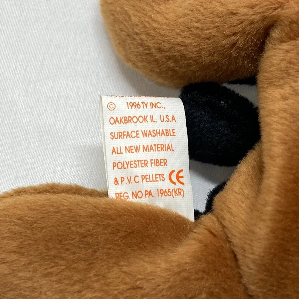 Ty Beanie Babies Doby 4110 Doberman Dog 1996 Retired PVC Pellets Rare Vtg Plush